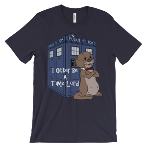 I Otter Be A Time Lord Navy T-shirt