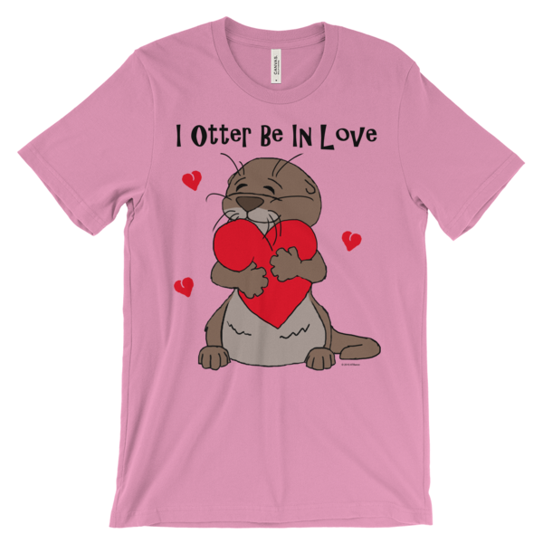 I Otter Be In Love Pink T-shirt