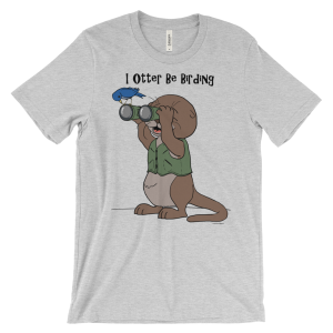 I Otter Be Birding Heather T-shirt