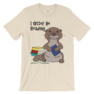 I Otter Be Reading Soft Cream T-shirt