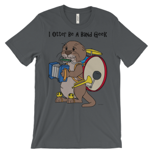 I Otter Be a Band Geek Asphalt T-shirt