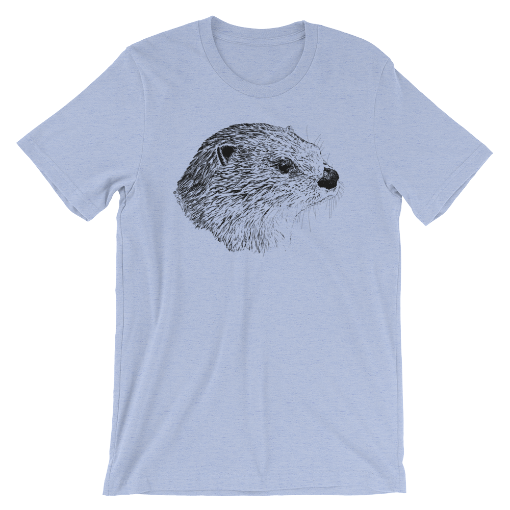 Pen & Ink River Otter Head Unisex T-Shirt | Otter Things™