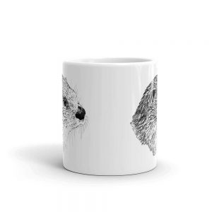 Pen & ink River otter Head Mug mockup_Front-view_11oz