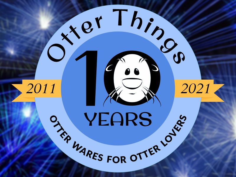 Otter Things 10th Anniversary Logo with Fireworks
