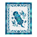 Sea Otter Tie-Dye Throw Blanket