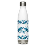 Sea Otter Tie-Dye Striped Stainless Steel Water Bottle
