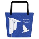 Eastern Bluebird Home All-Over Print Large Tote Bag