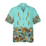 Otters In Waves Unisex Hawaiian Shirt